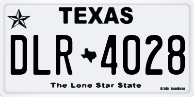 TX license plate DLR4028