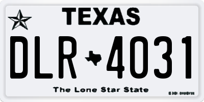 TX license plate DLR4031