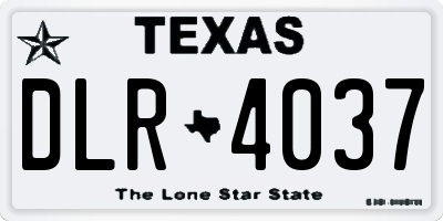 TX license plate DLR4037