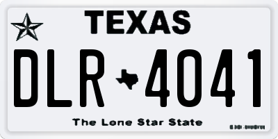 TX license plate DLR4041