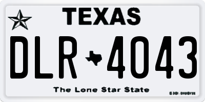 TX license plate DLR4043