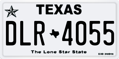 TX license plate DLR4055