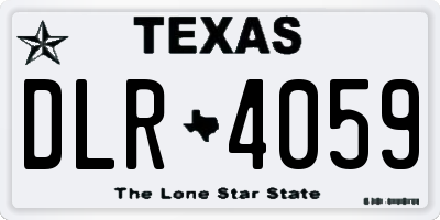 TX license plate DLR4059