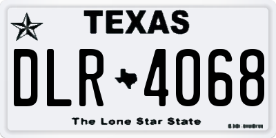 TX license plate DLR4068