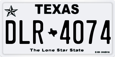 TX license plate DLR4074