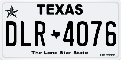 TX license plate DLR4076