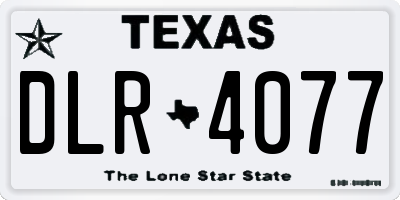 TX license plate DLR4077