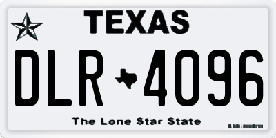 TX license plate DLR4096