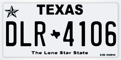 TX license plate DLR4106
