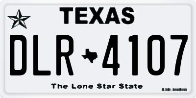 TX license plate DLR4107