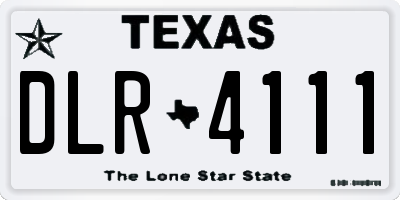 TX license plate DLR4111