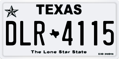 TX license plate DLR4115