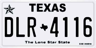 TX license plate DLR4116