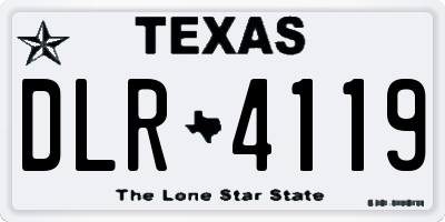 TX license plate DLR4119