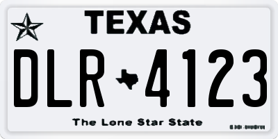 TX license plate DLR4123