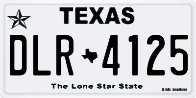 TX license plate DLR4125