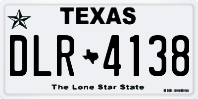TX license plate DLR4138
