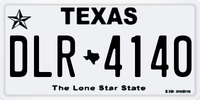 TX license plate DLR4140