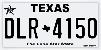 TX license plate DLR4150
