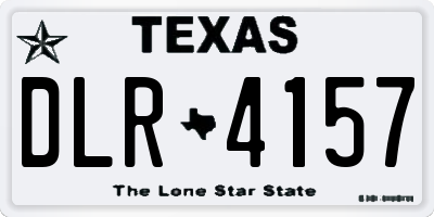 TX license plate DLR4157