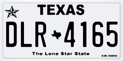 TX license plate DLR4165
