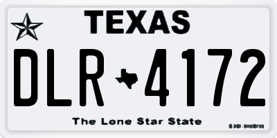 TX license plate DLR4172