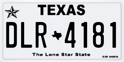 TX license plate DLR4181