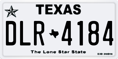 TX license plate DLR4184