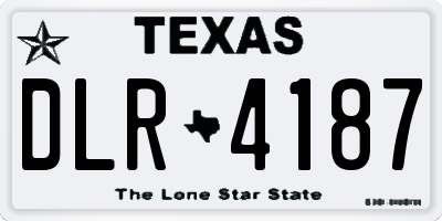 TX license plate DLR4187