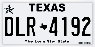 TX license plate DLR4192