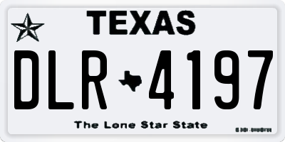 TX license plate DLR4197