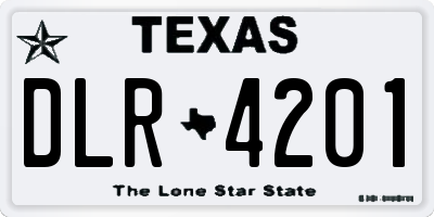 TX license plate DLR4201