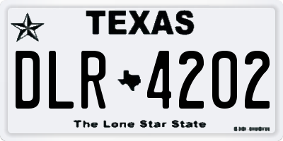 TX license plate DLR4202