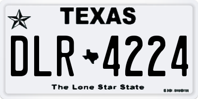 TX license plate DLR4224