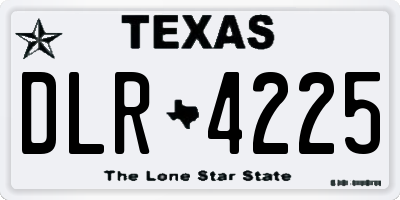 TX license plate DLR4225