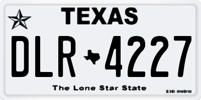 TX license plate DLR4227