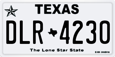 TX license plate DLR4230