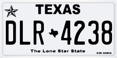 TX license plate DLR4238