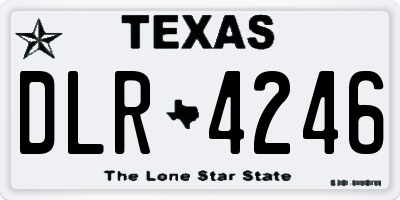 TX license plate DLR4246