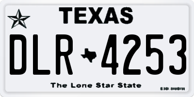 TX license plate DLR4253