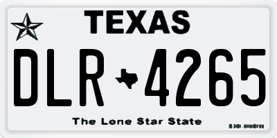 TX license plate DLR4265
