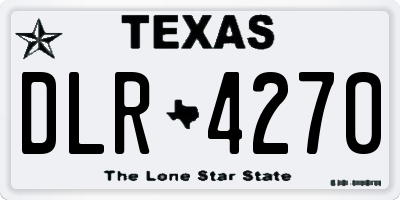 TX license plate DLR4270