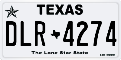 TX license plate DLR4274
