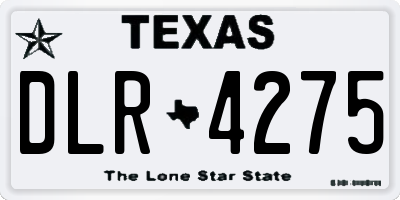 TX license plate DLR4275