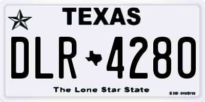 TX license plate DLR4280
