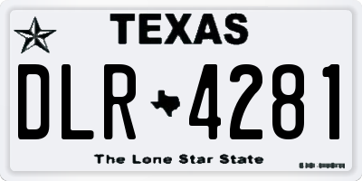 TX license plate DLR4281