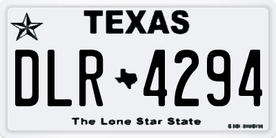 TX license plate DLR4294