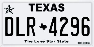 TX license plate DLR4296