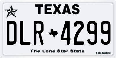 TX license plate DLR4299