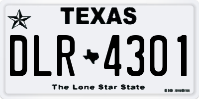 TX license plate DLR4301